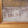 ANTIQUE OIL LANDSCAPE PAINTING BY EDWIN COLE PIC-3