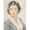 AMERICAN WATERCOLOR WOMAN PORTRAIT FRANK HERRING PIC-2