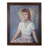 WOMAN PORTRAIT OIL PAINTING BY FRANK HERRING PIC-0