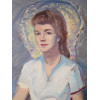 WOMAN PORTRAIT OIL PAINTING BY FRANK HERRING PIC-1