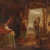 BRITISH OIL PAINTING KIDS SCENE ATTR CHARLES HUNT PIC-1