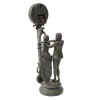 SCULPTURE COUPLE WITH CROSA QUARTZ SWINGING CLOCK PIC-2