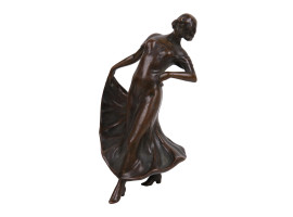 AUSTRIAN GOLDSCHEIDER BRONZE SCULPTURE OF DANCER