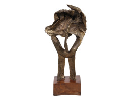 AMERICAN ABSTRACT BRONZE SCULPTURE BY ABRAMOVITZ