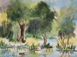 AMERICAN WATERCOLOR PAINTING BY SYLVIA COE TOLK