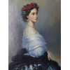 AFTER WINTERHALTER OIL PAINTING PORTRAIT SIGNED PIC-1