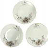 A RUSSIAN PORCELAIN SET OF 3 PLATES BY KUZNETSOV PIC-0