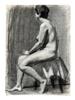 RUSSIAN GRIGORY GLUCKMANN NUDE STUDY PAINTING PIC-0