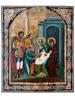 RUSSIAN ORTHODOX ICON ADORATION OF MAGI, 19TH C. PIC-0