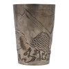 RUSSIAN SILVER WARRIOR BOGATYR VODKA BEAKER CUP PIC-1