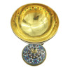 RUSSIAN GILT SILVER ENAMEL PLIQUE A  JOUR SHERBET PIC-2