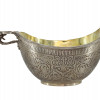 A RUSSIAN LARGE SILVER GILT ENGRAVED KOVSH PIC-0