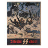 VINTAGE GERMAN WWII SS TROOPS MY HONOR POSTER PIC-0