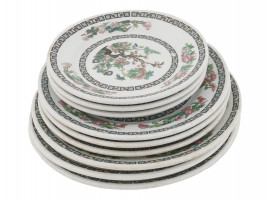 COLLECTION OF NINE AMERICAN SHENANGO CHINA PLATES