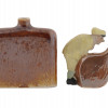 COLLECTION OF FOUR POTTERY NOVELTY WHISKEY FLASK PIC-7