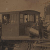 RARE ANTIQUE TINTYPE PHOTO OF RAILROAD LOCOMOTIVE PIC-2