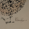 MID CENTURY 1968 LITHOGRAPH CHICKEN BIRDS SIGNED PIC-3