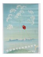 VINTAGE 1949 GURTENBAHN BERN SWISS TRAVEL POSTER