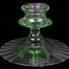 GROUP OF EIGHT CRYSTAL GLASS CANDLE STICKS VASES PIC-4