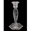 GROUP OF EIGHT CRYSTAL GLASS CANDLE STICKS VASES PIC-5