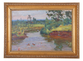 RUSSIAN SOVIET OIL PAINTING BY VLADIMIR GORSKY