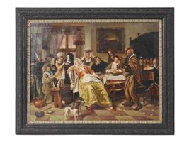 JAN STEEN TWELFTH NIGHT FEAST COPY PAINTING