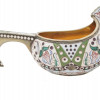 RUSSIAN GILT SILVER CLOISONNE ENAMEL KOVSH PIC-2