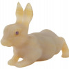RUSSIAN CARVED AGATE RUBY STONE EYES RABBIT PIC-0