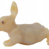 RUSSIAN CARVED AGATE RUBY STONE EYES RABBIT PIC-2