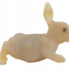 RUSSIAN CARVED AGATE RUBY STONE EYES RABBIT PIC-3