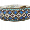 RUSSIAN SILVER CLOISONNE ENAMEL BOGATYR SNUFF BOX PIC-1