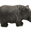 RUSSIAN SILVER HIPPO FIGURINE WITH RUBY EYES PIC-5