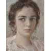 RUSSIAN PAINTING FEMALE PORTRAIT BY VALENTIN SEROV PIC-1