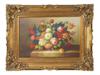 FRAMED PRINT ON CANVAS STILL LIFE VASE OF FLOWERS PIC-0