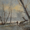 IMPRESSIONIST WINTER LANDSCAPE PAINTING BY SALA PIC-1