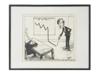 CARTOON LITHOGRAPH MARKET GRAPH SIGNED PAUL SZEP PIC-0