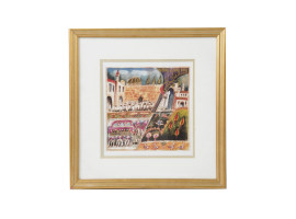 JUDAICA LITHOGRAPH JERUSALEM SIGNED MICHAL MERON