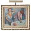 AFTER EDGAR DEGAS OIL PAINTING SIGNED BY ARTIST PIC-0