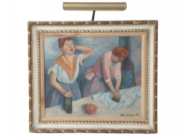 AFTER EDGAR DEGAS OIL PAINTING SIGNED BY ARTIST