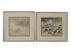 PAIR ANTIQUE JAPANESE WATERCOLOR PAINTING ON SILK PIC-0