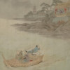 PAIR ANTIQUE JAPANESE WATERCOLOR PAINTING ON SILK PIC-3