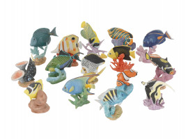 HANDPAINTED PORCELAIN EXOTIC CORAL FISH FIGURES