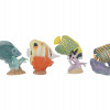 HANDPAINTED PORCELAIN EXOTIC CORAL FISH FIGURES PIC-2