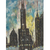 IMPRESSIONIST OIL PAINTING NEW YORK WINTER SIGNED PIC-1