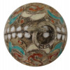 RUSSIAN GILT SILVER CLOISONNE ENAMEL EGG PENDANT PIC-4