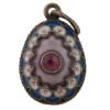 RUSSIAN GILT SILVER CLOISONNE ENAMEL PENDANT EGG PIC-0