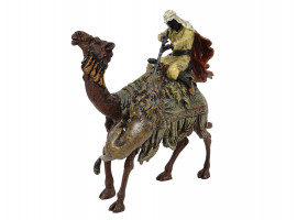 VIENNA BRONZE LION ATTACKS BEDOUIN ON CAMEL