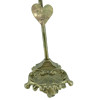 FLOWER BRASS TABLE LAMP WITH GALLE GLASS SHADE PIC-7