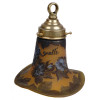 FLOWER BRASS TABLE LAMP WITH GALLE GLASS SHADE PIC-6