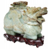 ANTIQUE 19TH C. ASIAN CARVED JADE DRAGON BOX PIC-0